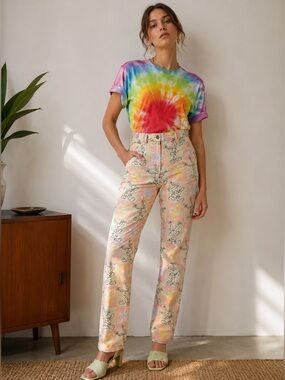 Vintage JC de Castelbajac Bugs Bunny Pant Italy Pop Art High Waist 90s Cartoon S